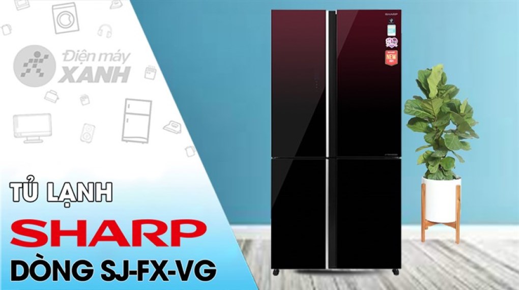 Tủ lạnh Sharp Inverter 572 lít SJ-FXP640VG-MR