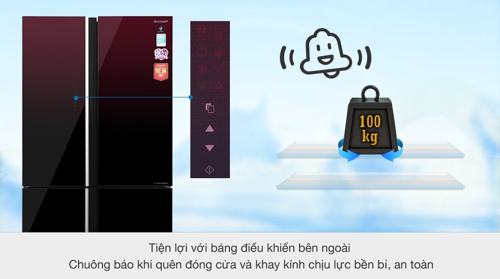 Tủ lạnh Sharp Inverter 572 lít SJ-FXP640VG-MR