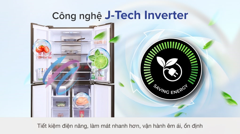 Tủ lạnh Sharp Inverter 572 lít SJ-FXP640VG-MR