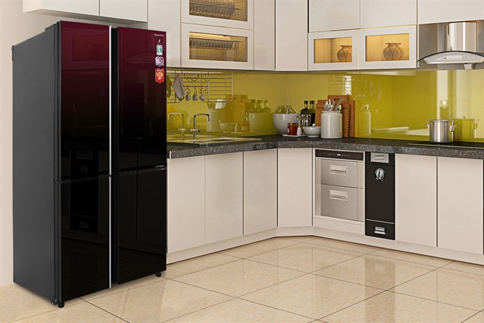 Tủ lạnh Sharp Inverter 572 lít SJ-FXP640VG-MR Màu Đen - Đỏ