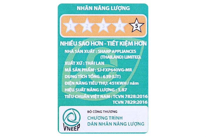 Tủ lạnh Sharp Inverter 572 lít SJ-FXP640VG-MR Màu Đen - Đỏ