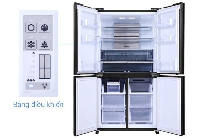 Tủ lạnh Sharp Inverter 525 lít SJ-FX600V-SL Màu Bạc