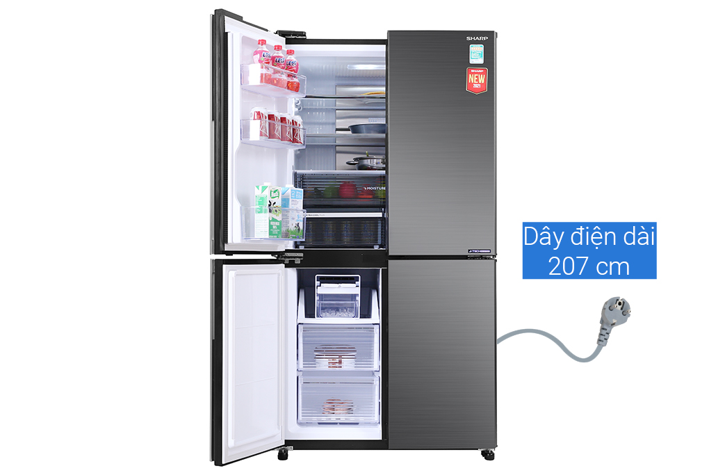 Siêu thị tủ lạnh Sharp Inverter 525 lít SJ-FX600V-SL