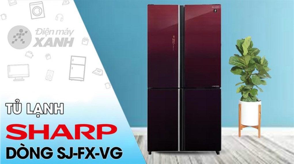 Tủ lạnh Sharp Inverter 525 lít SJ-FXP600VG-MR
