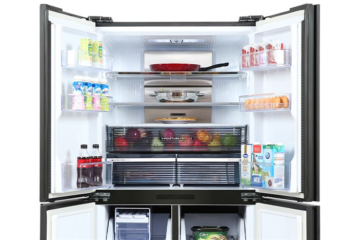 Tủ lạnh Sharp Inverter 525 lít SJ-FXP600VG-MR Màu Đen - Đỏ