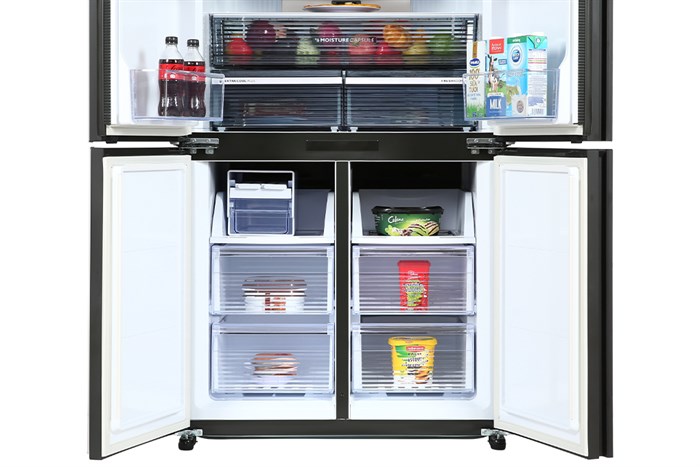 Tủ lạnh Sharp Inverter 525 lít SJ-FXP600VG-MR Màu Đen - Đỏ