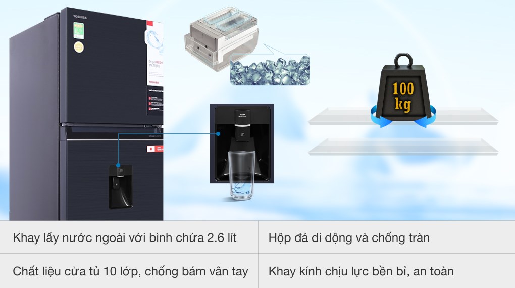 Tủ lạnh Toshiba Inverter 311 lít GR-RT395WE-PMV(06) - 11