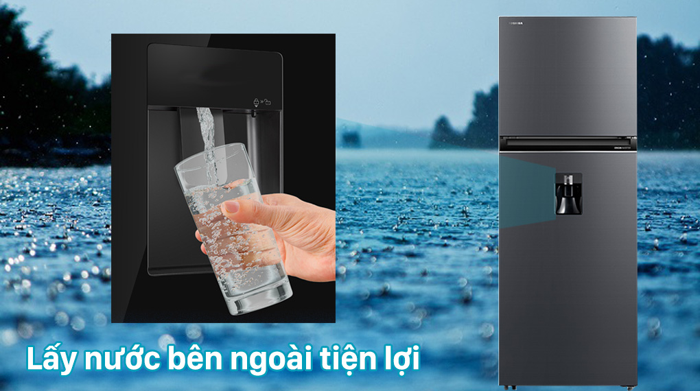 Tủ lạnh Toshiba GR-RT395WE-PMV(06)-MG-Không cần mở cửa tủ, lấy nước bên ngoài tiện lợi
