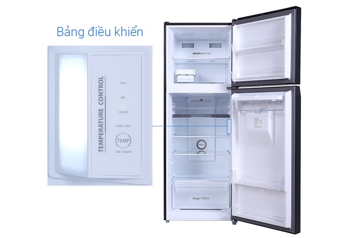 Tủ lạnh Toshiba Inverter 311 lít GR-RT395WE-PMV(06)-MG Màu Đen - Xám