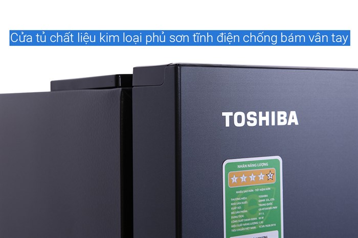Tủ lạnh Toshiba Inverter 311 lít GR-RT395WE-PMV(06)-MG Màu Đen - Xám