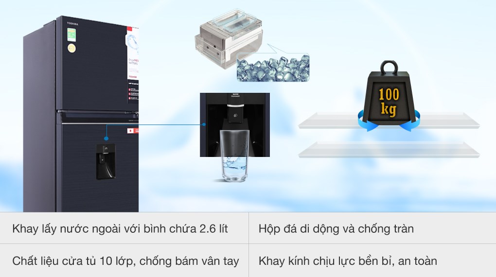 Tủ lạnh Toshiba Inverter 337 lít GR-RT435WE-PMV(06)-MG - 19