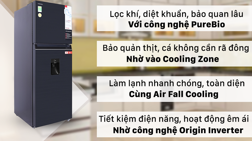 Tủ lạnh Toshiba Inverter 337 lít GR-RT435WE-PMV(06)-MG - 2
