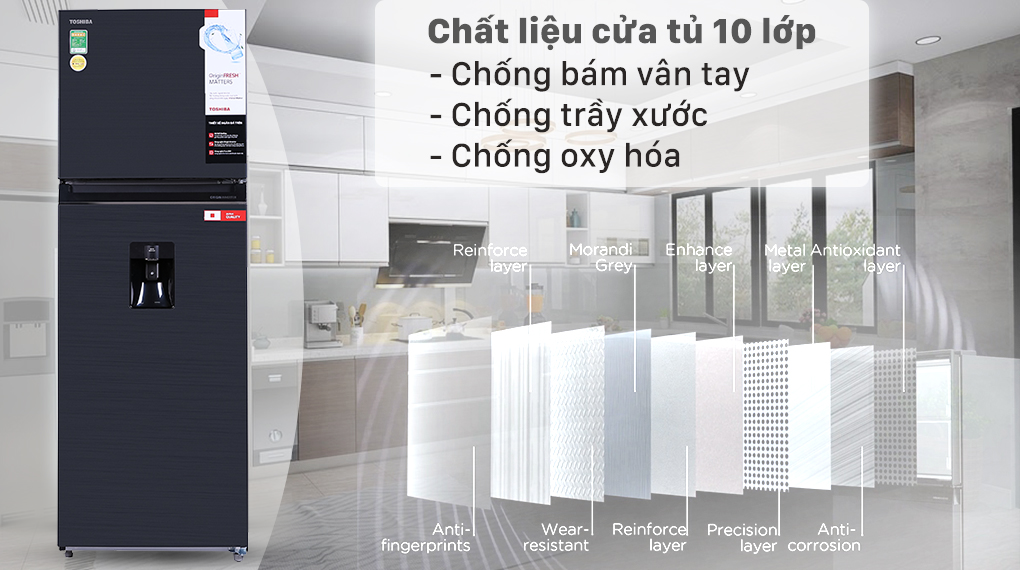 Tủ lạnh Toshiba Inverter 337 lít GR-RT435WE-PMV(06)-MG - 21
