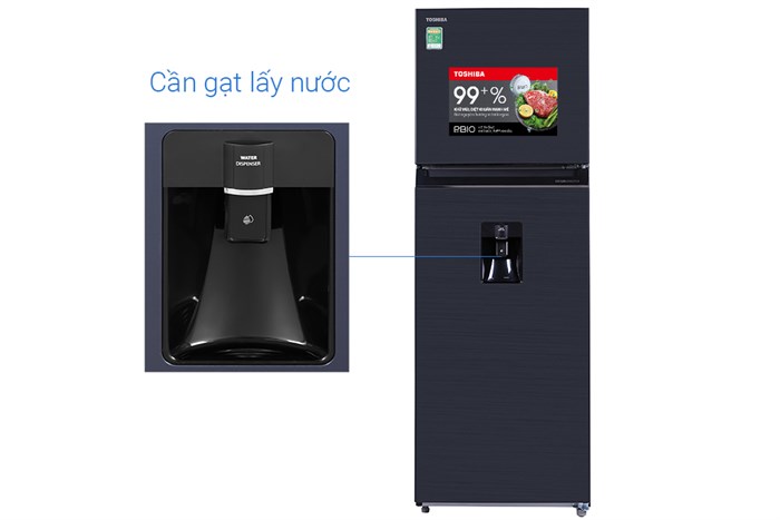 Tủ lạnh Toshiba Inverter 337 lít GR-RT435WE-PMV(06)-MG Màu Đen - Xám