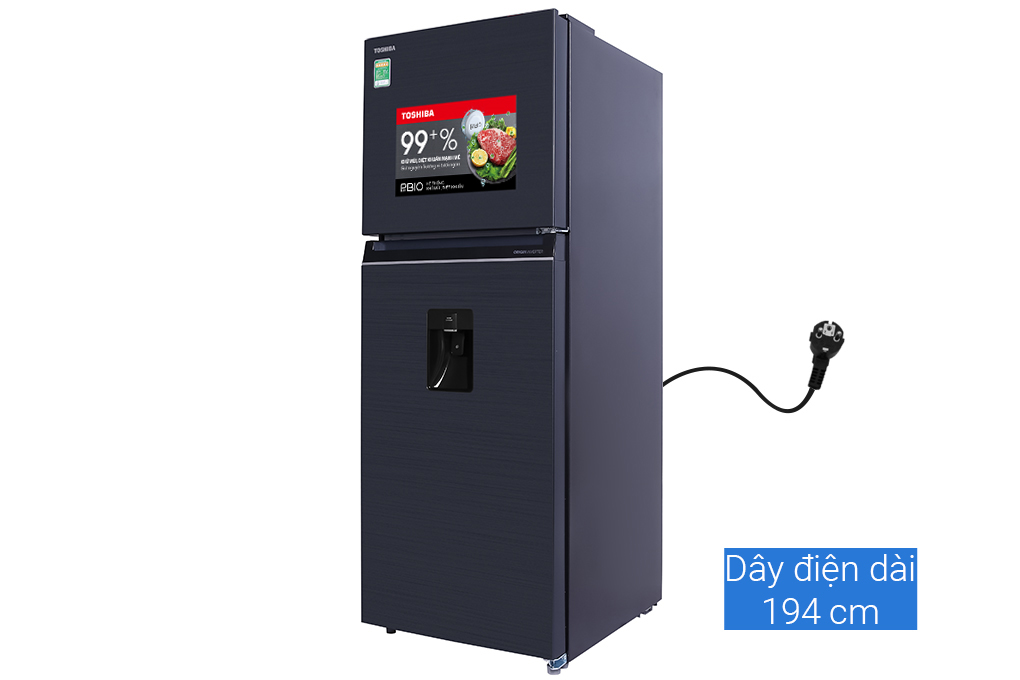 Tủ lạnh Toshiba Inverter 337 lít GR-RT435WE-PMV(06)-MG Màu Đen - Xám