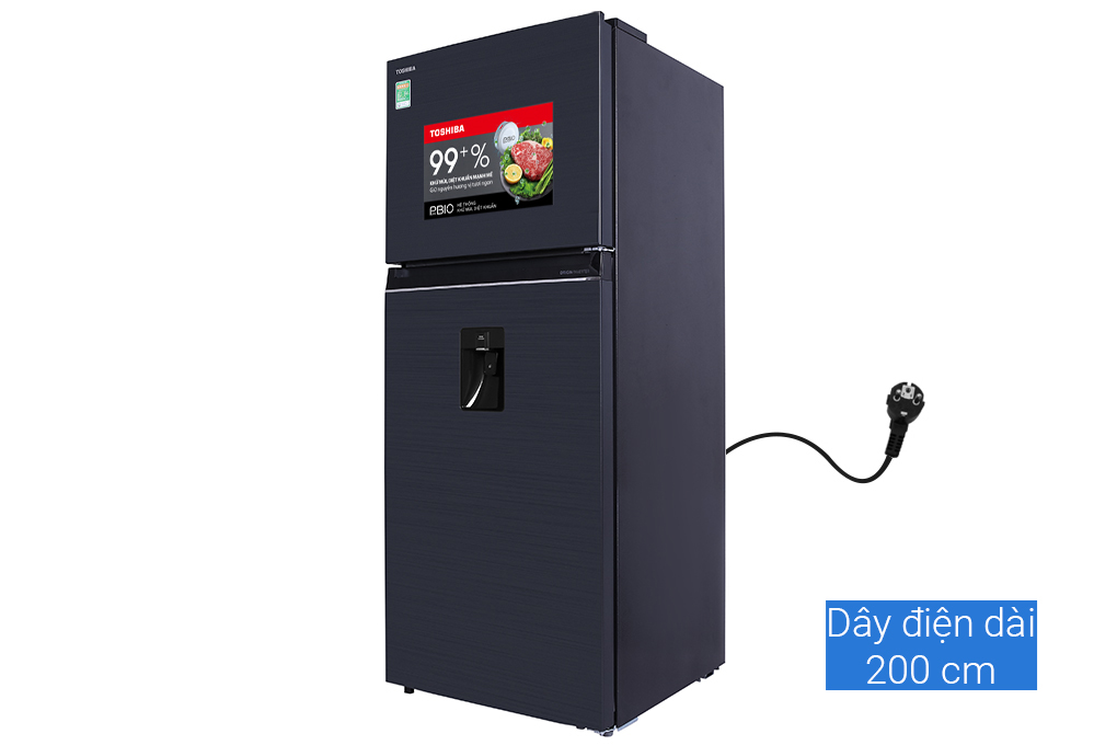 Tủ lạnh Toshiba Inverter 407 lít GR-RT535WE-PMV(06)-MG Màu Đen - Xám