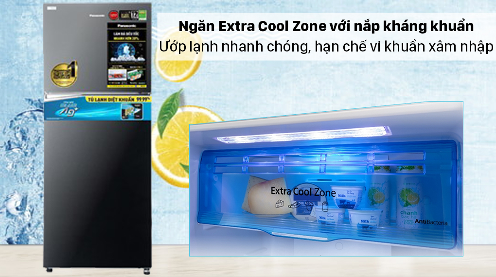 Tủ lạnh Panasonic Inverter 326 lít NR-TL351VGMV - Ngăn Extra Cool Zone