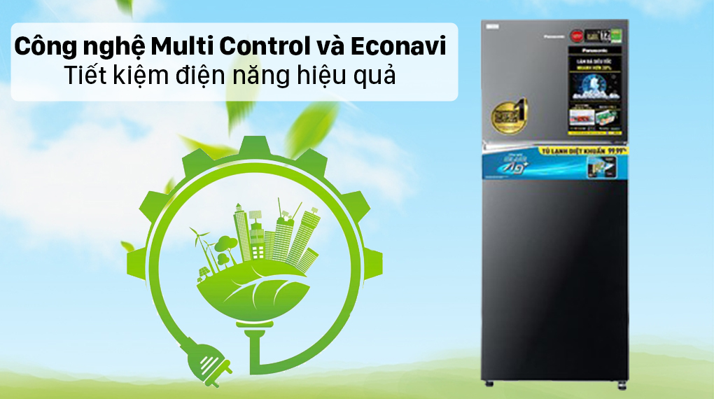 Tủ lạnh Panasonic Inverter 326 lít NR-TL351VGMV - Multi Control và Econavi
