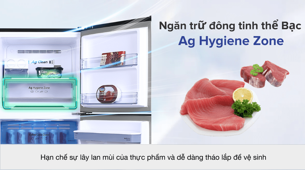 Tủ lạnh Panasonic Inverter 366 lít NR-TL381GPKV - Ngăn trữ đông Ag Hygiene Zone