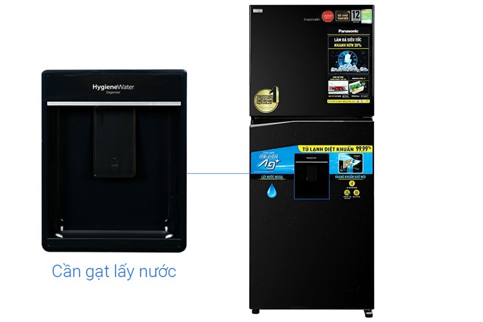 Tủ lạnh Panasonic Inverter 326 lít NR-TL351GPKV Màu Đen