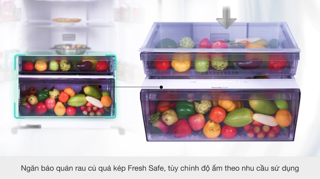 Tủ lạnh Panasonic Inverter 550 lít Multi Door NR-DZ601VGKV