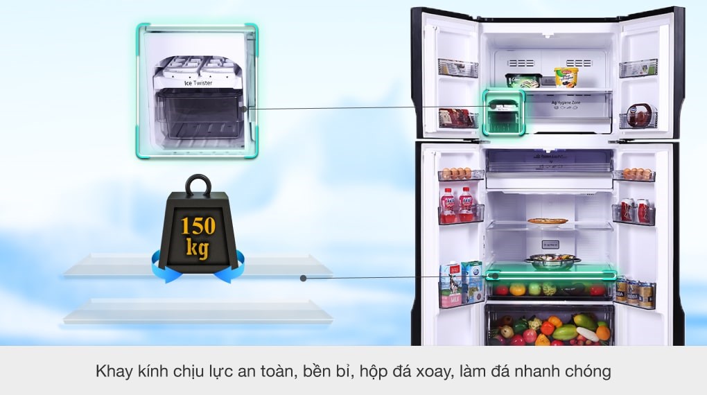 Tủ lạnh Panasonic Inverter 550 lít Multi Door NR-DZ601VGKV