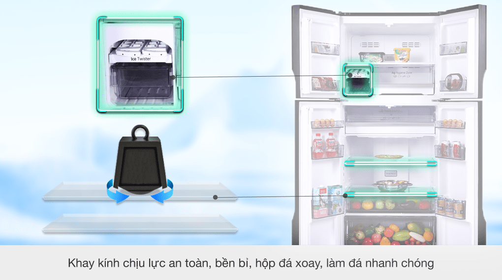 Tủ lạnh Panasonic Inverter 550 lít Multi Door NR-DZ601VGKV - 10