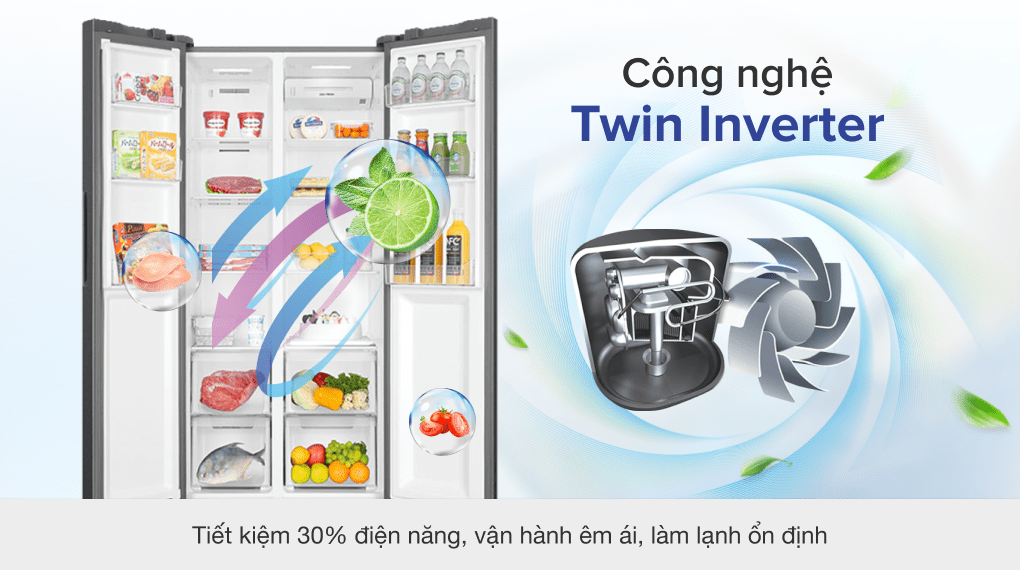 Tủ lạnh Aqua Inverter 480 lít AQR-S480XA(BL)