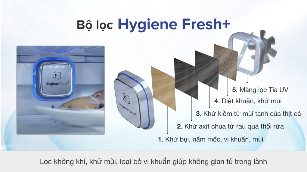 Tủ lạnh LG Inverter 494 lít GR-D22MB - Công nghệ khử mùi Hygiene Fresh+