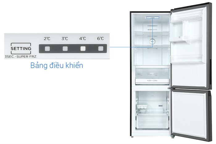 Tủ lạnh Toshiba Inverter 325 lít GR-RB410WE-PMV(37)-SG Màu Xám