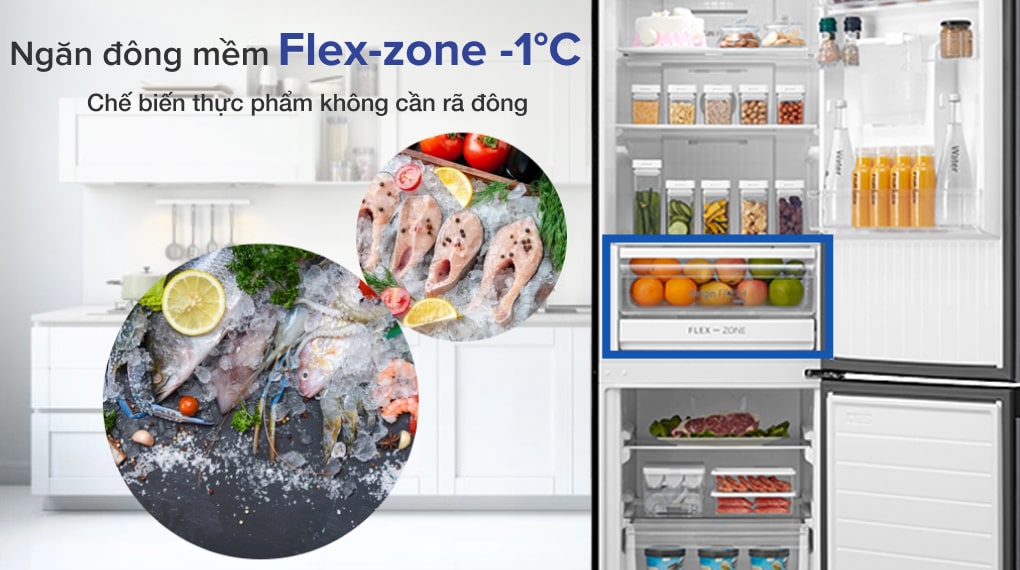 Tủ lạnh Toshiba Inverter 325 lít GR-RB410WE-PMV(37)-SG - Ngăn đông mềm Flex-zone -1 độ C