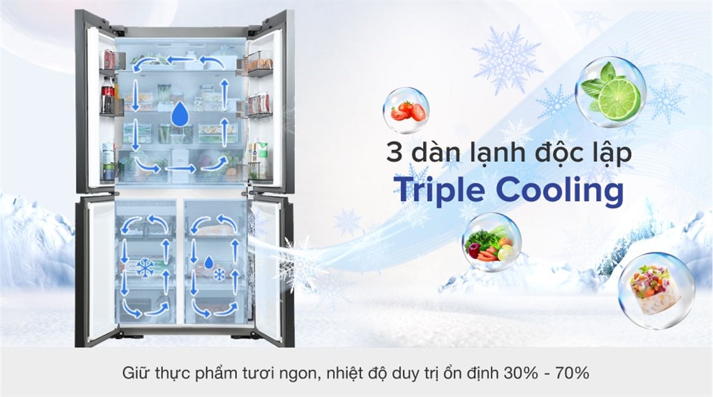 Tủ lạnh Samsung Inverter 599 lít Multi Door Bespoke RF60A91R177/SV - 9