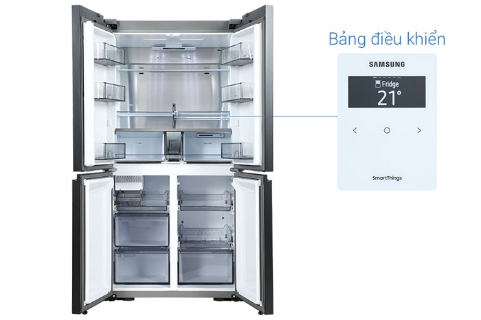 Tủ lạnh Samsung Inverter 599 lít Multi Door Bespoke RF60A91R177/SV Màu Trắng - Xanh