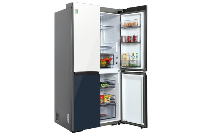 Tủ lạnh Samsung Inverter 599 lít Multi Door Bespoke RF60A91R177/SV Màu Trắng - Xanh