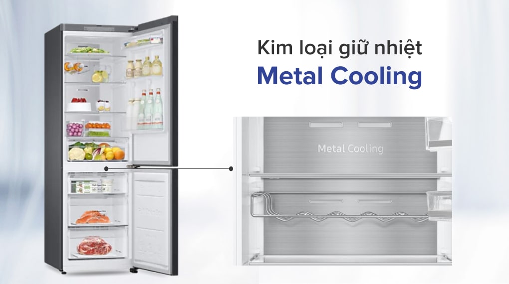 Samsung Inverter 339 lít RB33T307029/SV - kim loại giữ nhiệt Metal Cooling