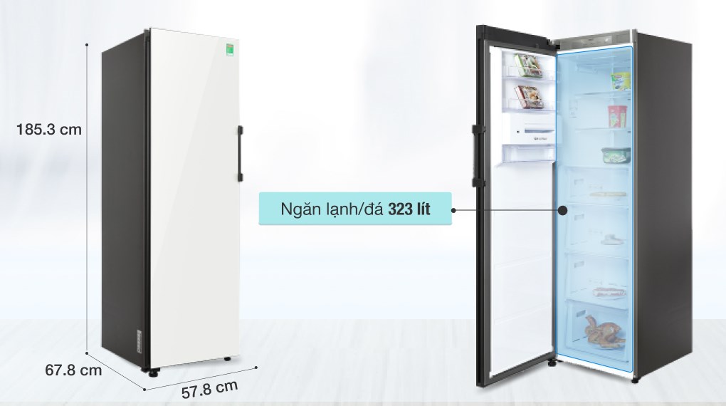 Tủ lạnh Samsung Inverter 323 lít RZ32T744535/SV - giá tốt, có trả góp