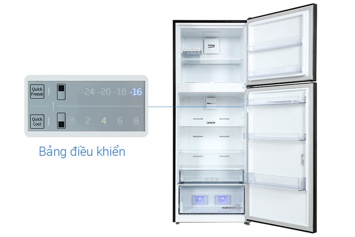 Tủ lạnh Beko Inverter 422 lít RDNT470I50VK Màu Đen - Xám
