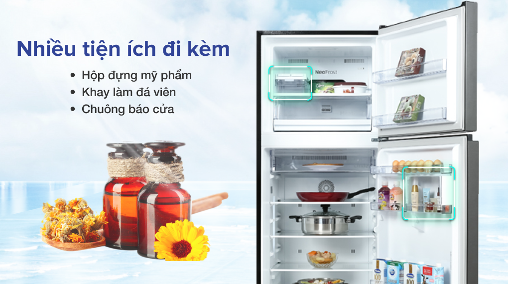 Tủ lạnh Beko Inverter 375 lít RDNT401I50VK - Nhiều tiện ích đi kèm