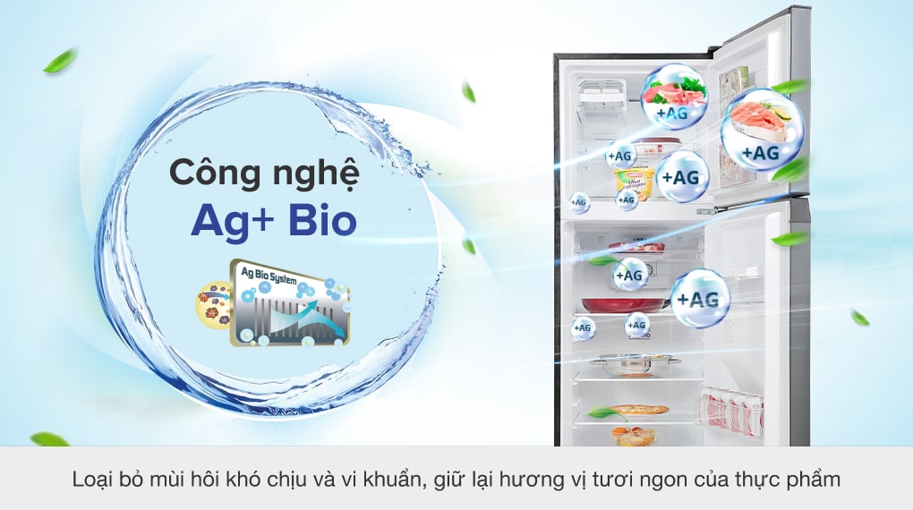 Tủ lạnh Toshiba Inverter 249 lít GR-RT325WE-PMV(06)-MG - Công nghệ khử khuẩn Ag+ Bio