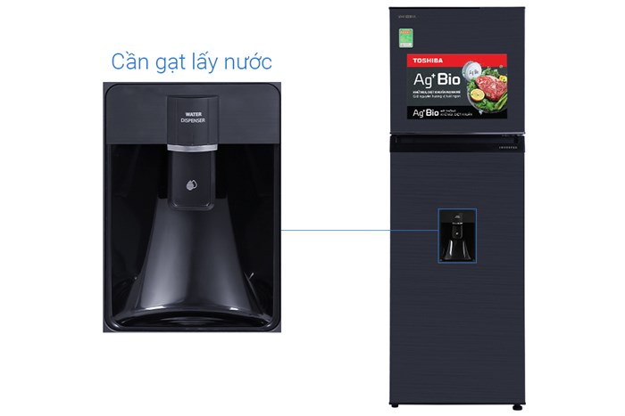 Tủ lạnh Toshiba Inverter 249 lít GR-RT325WE-PMV(06)-MG Màu Đen - Xám