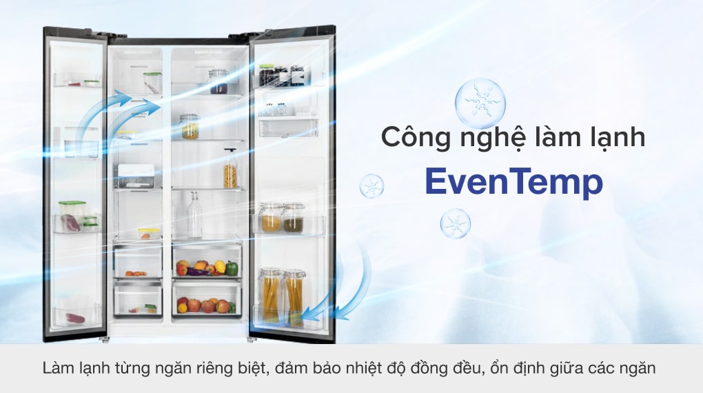 Tủ lạnh Electrolux Inverter 571 lít ESE6141A-BVN - Công nghệ làm lạnh EvenTemp