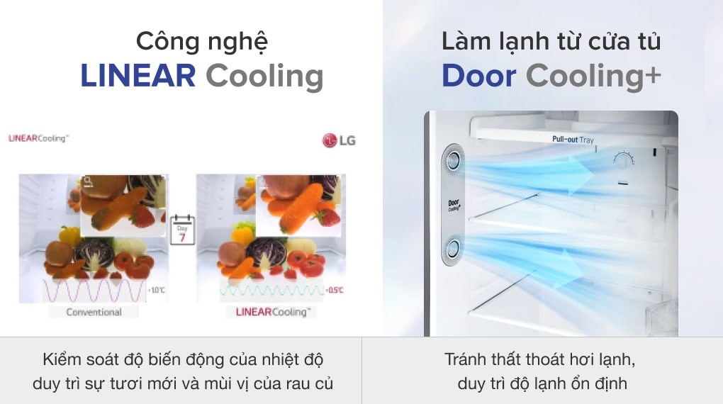 Tủ lạnh LG Inverter 394 lít GN-D392BLA - Làm lạnh nhanh chóng