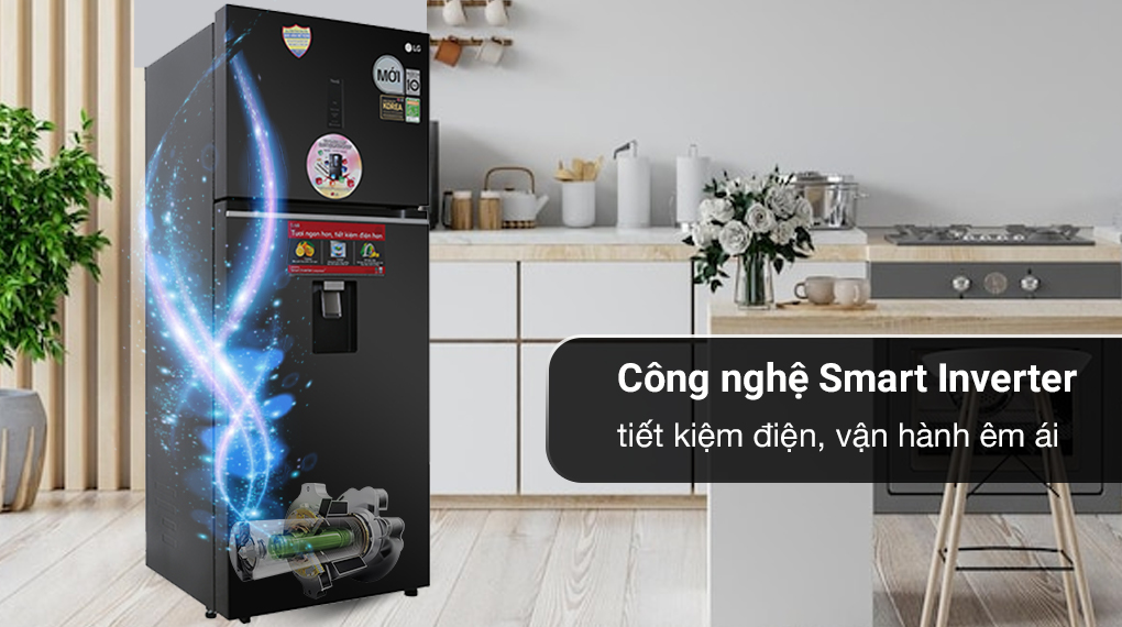 Tủ lạnh LG Inverter 394 lít GN-D392BLA - Công nghệ tiết kiệm điện