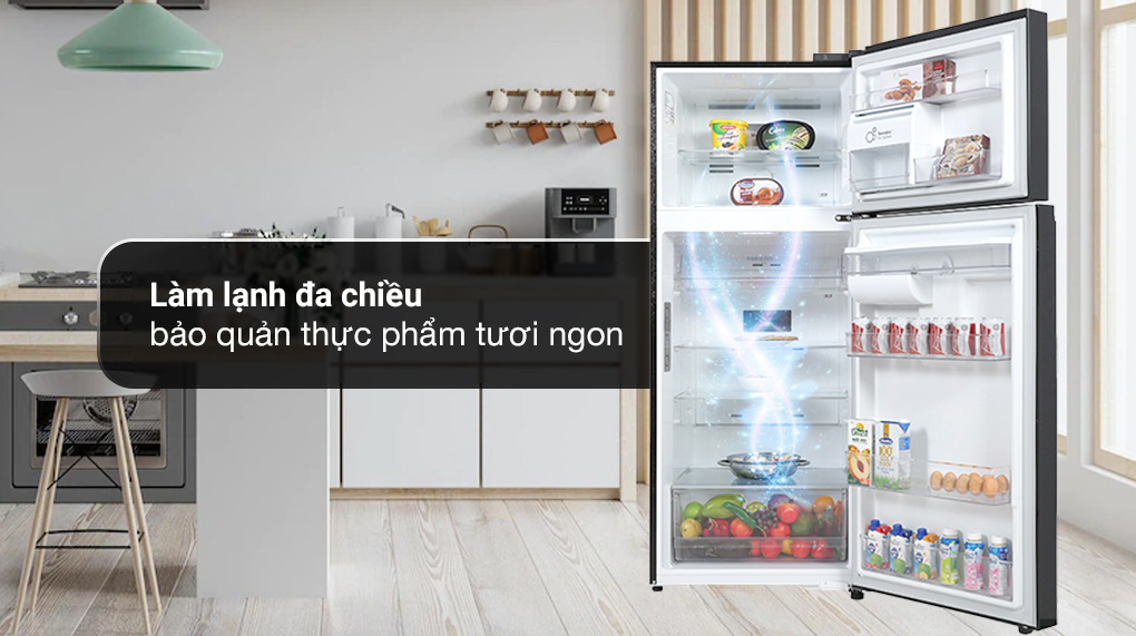 Tủ lạnh LG Inverter 394 lít GN-D392BLA - Làm lạnh đa chiều