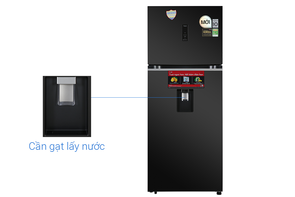 Tủ lạnh LG Inverter 394 lít GN-D392BLA Màu Đen