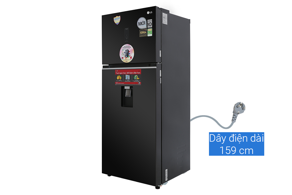 Tủ lạnh LG Inverter 394 lít GN-D392BLA Màu Đen