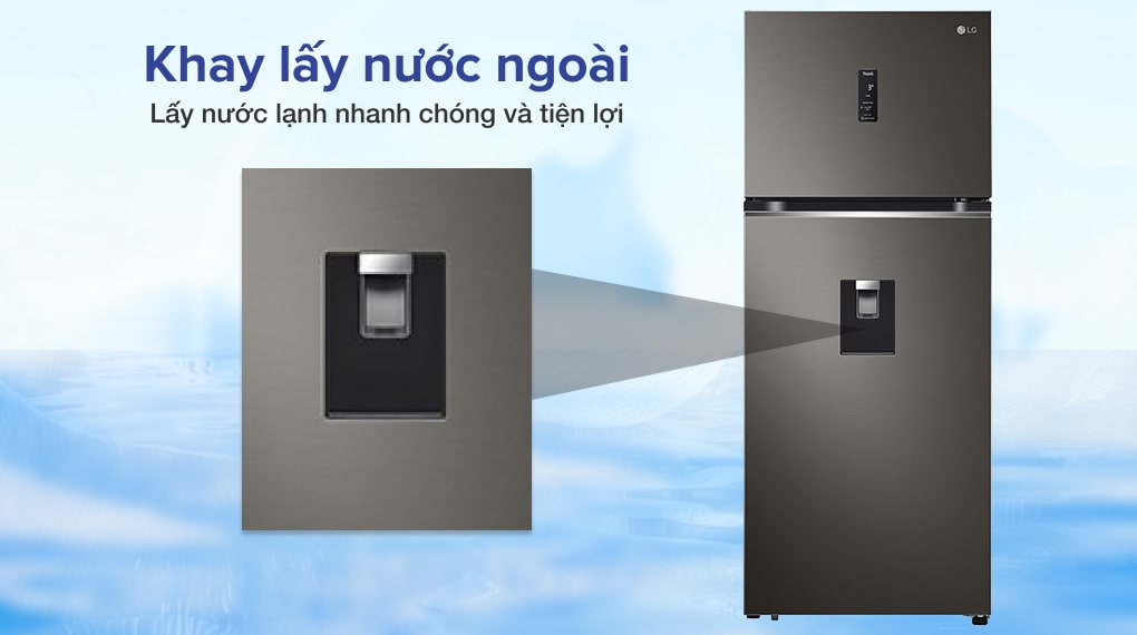 Tủ lạnh LG Inverter 374 lít GN-D372BLA - Khay lấy nước bên ngoài