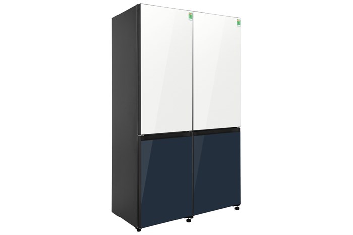 Combo 2 Tủ lạnh Samsung Inverter 678 lít Multi Door Bespoke RB33T307029/SV Màu Trắng - Xanh