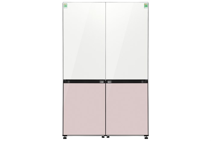 Combo 2 Tủ lạnh Samsung Inverter 678 lít Multi Door Bespoke RB33T307055/SV Màu Trắng - Hồng