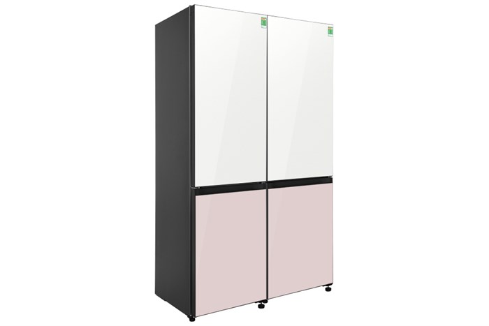 Combo 2 Tủ lạnh Samsung Inverter 678 lít Multi Door Bespoke RB33T307055/SV Màu Trắng - Hồng